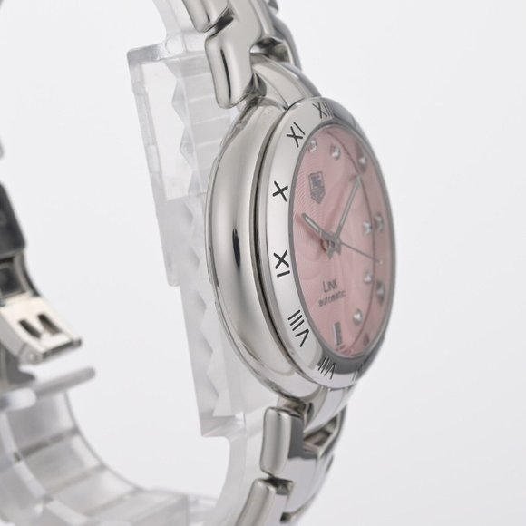 Tag Heuer Calibre 7 WAT2313 Automatic Pink Diamond Dial 35mm Ladies Watch w/ B&P main image 4